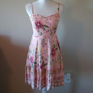 Pink floral dress